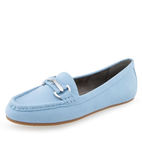 Aerosoles Women's Day Drive Loafer, Dusty Blue Faux Nubuck, 9.5M