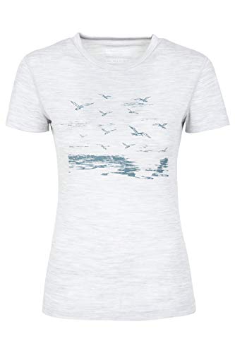 Mountain Warehouse Merino Womens Tee - Lightweight Thermal Top Light Grey 4