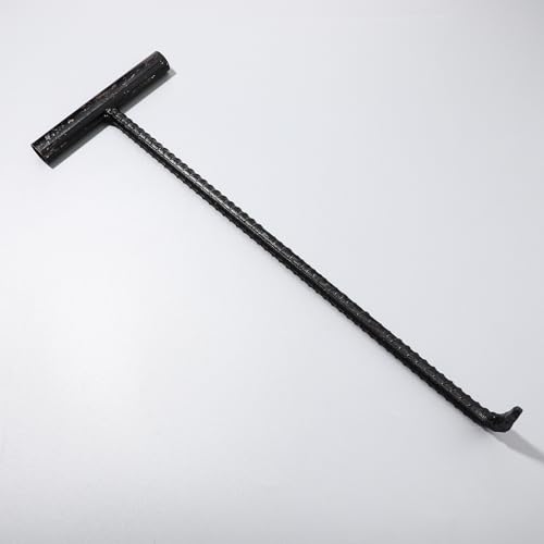 Gancho en T negro de acero para elevar puertas enrollables y tapas de pozo 5