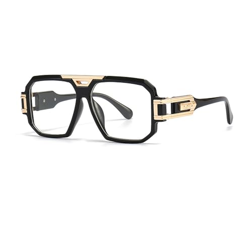 Junsika Retro Oversized Sunglasses for Men Women Fashion Vintage Square Aviator Designer Shades Sunglasses