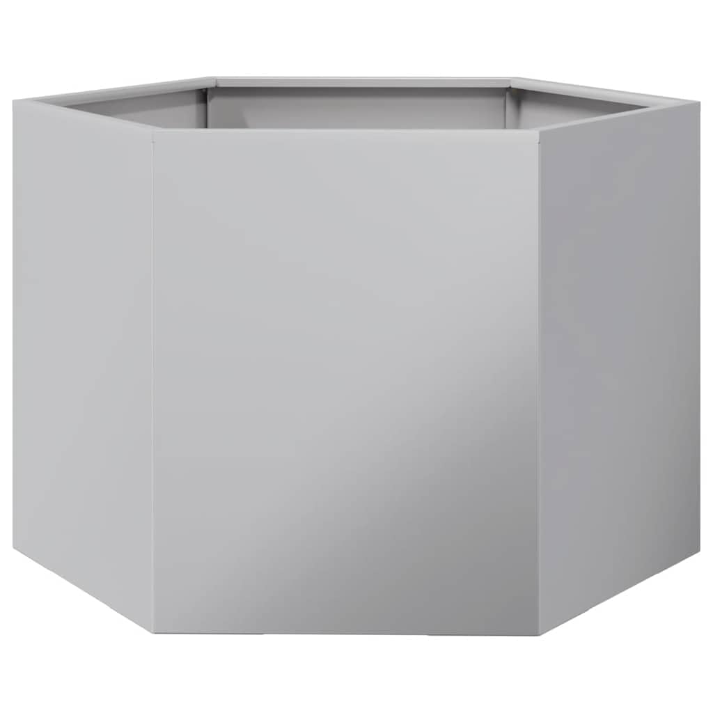 vidaXL Jardinière hexagone 69x60x45 cm Acier galvanisé