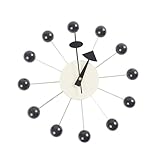 Photo Gallery predolo orologio da parete moderno in legno con movimento silenzioso per l arredamento della casa, palla nera Photo Gallery predolo orologio da parete moderno in legno con movimento silenzioso per l arredamento della casa, palla nera