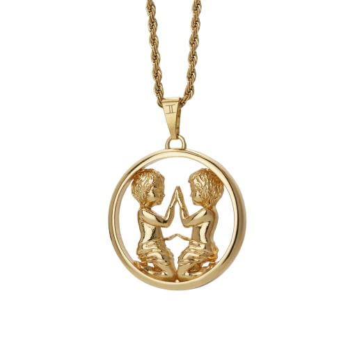 Eternal Rose 24k Gold-Dipped Zodiac Necklace With Star Sign Constellation Pendant