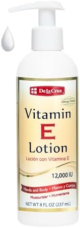 De La Cruz Vitamin E Lotion with 12,000 IU for Dry Skin, 8 fl. oz. (236 mL)