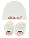 Glamour Girlz Lot de 2 adorables chaussons de Père Noël pour bébé fille et garçon (Blanc)