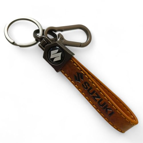 Image of Leather Keychain for Bike & Car Keys | 4 Color Leather with Durable 360 Degree Rotate head and Safety Metal Clip