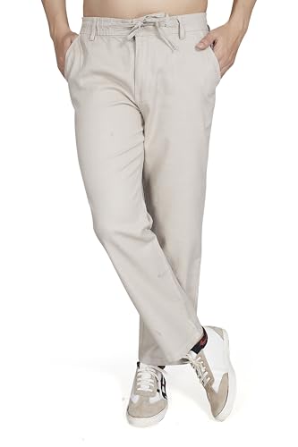 Image of DIVISIVE Men's Relaxed Fit Cotton Linen Blend Trousers