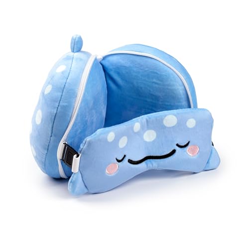 Almohada de viaje de poliéster con máscara compacta miniatura 3
