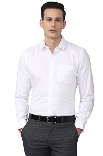 Image of Peter England Men's Cotton Solid Slim Fit Shirt