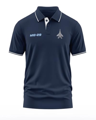Image of WarriorWorld Men's Polo T-Shirt | 100% Pure Cotton 270 GSM | Fighter Aircraft Graphic | Aviation Style | Ideal for Pilots, Jet Fans & Streetwear.