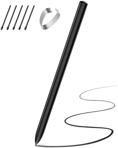 TiMOVO Magnetic EMR Stylus Compatible with Remarkable 2, Digital Pen with Eraser, 4096 Pressure Sensitivity, Palm Rejection, Tilt for Remarkable Marker Plus/Kindle Scribe, Black