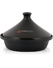 Mahlzeit Gietijzeren tajine | Ø 25 cm | geëmailleerd | Tajine pan met deksel van geglazuurd keramiek voor oven, elektrisch fornuis, gasfornuis, inductie | Tajine voor Marokkaanse keuken en nog veel