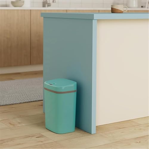Caneca de basura rectangular con sensor y tapa automática 12L