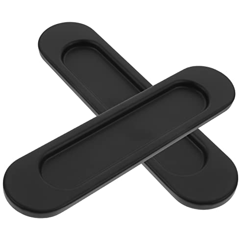 Gadpiparty 2 Piezas Unidades Tiradores Ovalados Empotrables para Puerta Corredera Adhesivos Manijas sin Taladro para Puertas de Granero y Vidrio Diseño Práctico y Fácil Instalación para