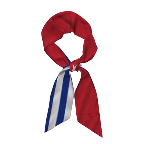 Women'S Fashion Scarf Cuba Flag Hair Satin Scarf Bandanas Headscarf Wrap Breathable Lightweight Neck Scarves For Handbag Accessories