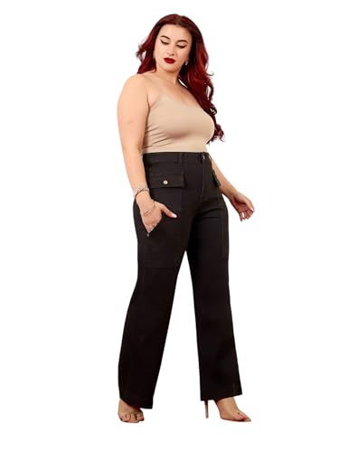 Image of Miss Chase A+ Women's Wide-Leg High Rise Regular Stretchable Denim Jeans