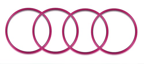 Image of Aluminum Alloy Vent Outer Rings Kit for Toyota Tacoma 2016-2023 (4pcs Pink) - Air Conditioner Vent Trim Rings, Metal Interior Upgrade Accessories