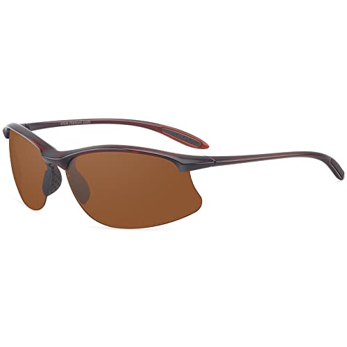 JULI Polarized Sports Sunglasses for Men Women Tr90 Unbreakable Frame for Running Fishing Baseball Driving 8002