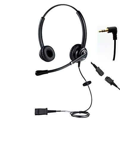 Wired Cell Phone Headset By Avimabasics | With Noise Canceling Mic And Adjustable Fit Headband For Iphone Samsung Huawei Htc Lg Zte Blackberry Mobile Phone And Smartphones With 3.5Mm Jack #TOP6