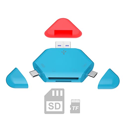 Lecteur de Carte SD/TF 3 en 1 pour USB-C,USB-A,appareils Micro USB, Lecteur de Carte mémoire Portable,Adaptateur de Carte SD pour Appareil Photo pour SD,SDXC,SDHC,Micro SD,Micro SDXC,Micro SDHC,etc.
