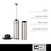 AdHoc Rapido Milk and Sauce Frother - Battery Operated Handheld Milk Frother - Mini Electric Whisk and Frother for Milkshakes, Cocktails, Sauces, Coffee Drinks, and Soups - Stainless Steel, 8.25