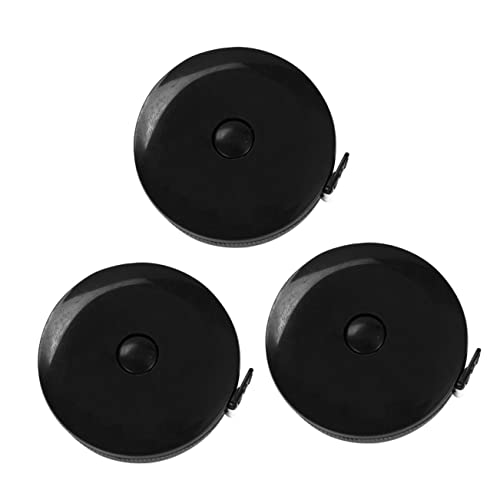 Housoutil 3Pcs Mini Round Retractable Measuring Tape Portable Measuring Tape for Sewing Cloth and Testing Accessories Flexible Wear Resistant Easy to Carry