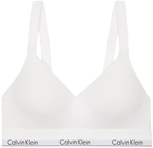 Calvin Klein Damen Bralette Lift mit Logobund, Weiß (White), XS 6