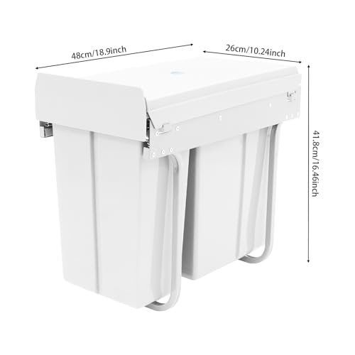 Caneca de basura doble extraíble 30L para gabinete miniatura 2