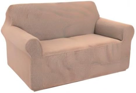 Miniatura 8 de U-NICE HOME Funda para sofá biplaza elástica, cubierta para sofá, funda para sillón, protector de muebles para sofá con 2 cojines, funda para sofá