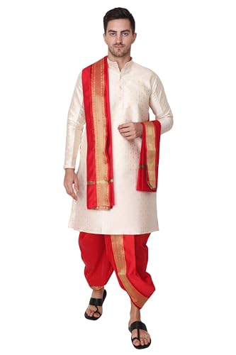 Rameshwaram Fabrics Readymade Dhoti for men with Sherwani Style S...