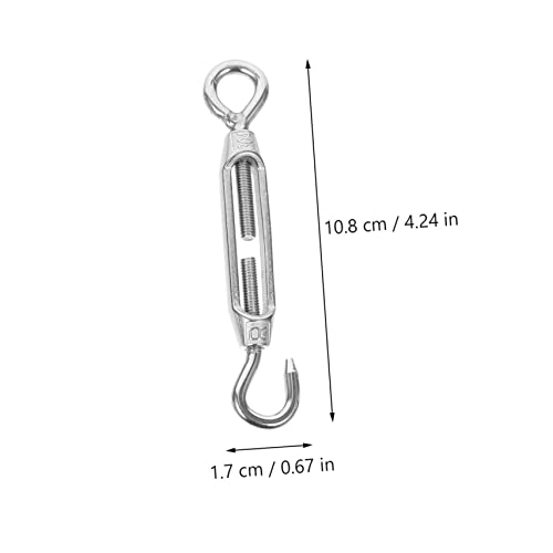 PRETYZOOM Set de Tensores para Cable de Acero para Tensión y Izaje, Diseño Simple, Superficie Lisa, para Uso Exterior miniatura 2