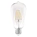 Produktbild EGLO LED E27 Lampe, Glühbirne klassisch, LED Lampe für Retro Beleuchtung, 7 Watt (entspricht 60 Watt), 806 Lumen, E27 LED warmweiß, 2700 Kelvin, LED Leuchtmittel, Edison Glühbirne ST64, Ø 6,4 cm