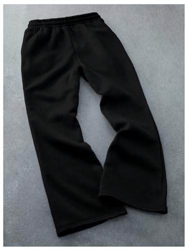Verdusa Men Baggy Sweatpants Wide Leg Flared Pants with Pocket Streewear Going Out2