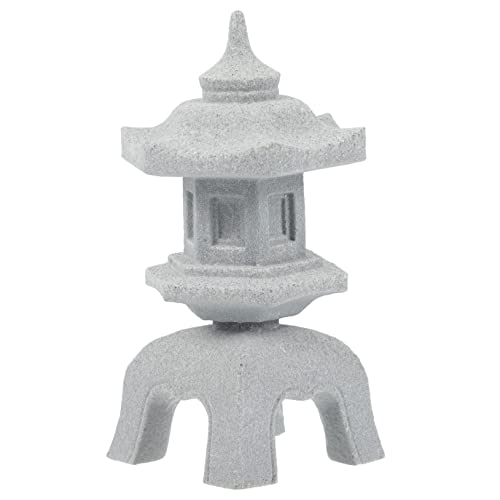 Image of Stone Lamp Shape Aquarium Ornament 3.62X1.96X1.85In Fish Tank Decoration Micro Landscape Decor for Bonsai Garden and Aquatic Pets