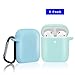 Produktbild CEEPUY AirPods Hülle,2 Pack Silikonhülle Kompatibel mit Apple AirPods 2 & 1 - Unterstützt Kabelloses Laden, Stoßfeste Schutzhülle,[Front-LED Sichtbar],Mintgrün/Babyblau