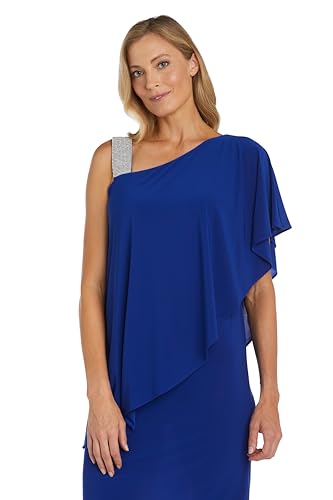 Image of R&M Richards Women's Asymmetrical Elegance Cocktail Dress