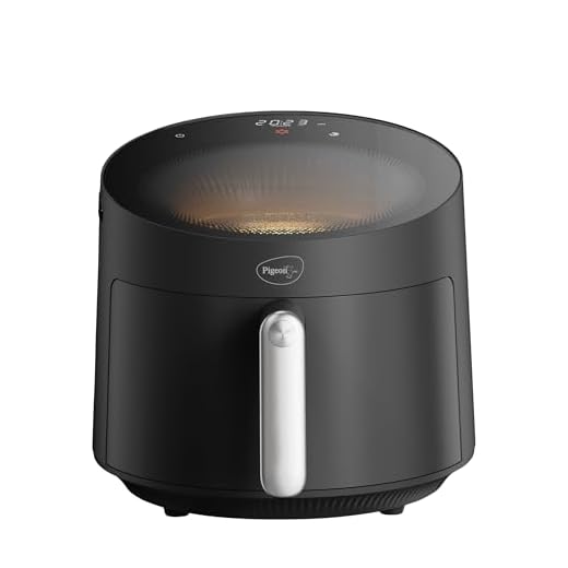Pigeon by Stovekraft STELLAR Air Fryer Large 5.5L | 1500W BLADELESS Airfryer | Unique See Through Top View Glass | 360 AirWhirl Technology | Digital Touchscreen | 8 PRESETS Menu | Shake Feature