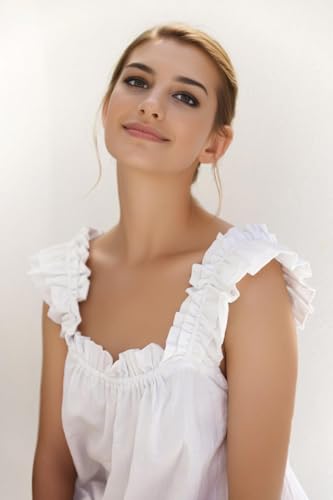 Womens Summer 2 Piece Set Fashion Ruffle Trim Cami and Casual Shorts Set Cotton Pajama Sets2