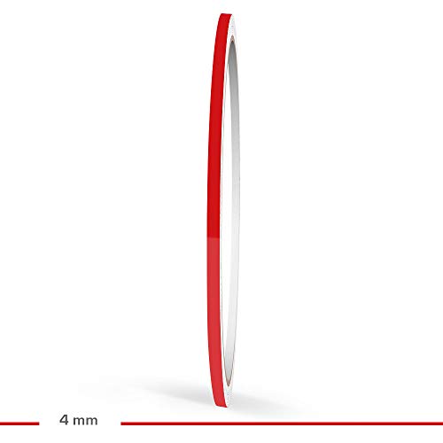 Motoking Tiras Decorativas, Rojo Brillante, 4 mm Ancho, 10 m Longitud, RAL 2002, Adhesivo Pegatina Coche Barca Motocicleta Caravana Autocaravana