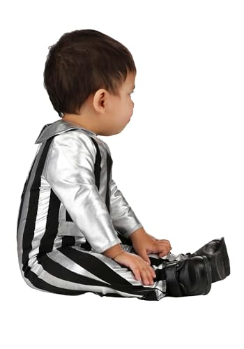 Disfraz infantil de jumpsuit disco con brillo para bebés miniatura 5