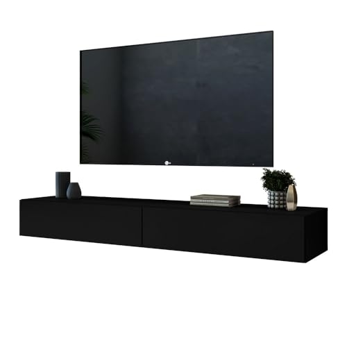 rack suspensa para sala de estar quarto 1,40mt design moderno 2 gavetas espaçosas estilo c...