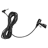 Advokingtap 3,5 mm unidirektionales Auto-Deckenmikrofon Elektret-Kondensator-Kondensator-Kabel mit Rauschunterdrückung, schwarz, hinten für Navigationssysteme, Fahrzeug-Sprachmontage-Mikrofon