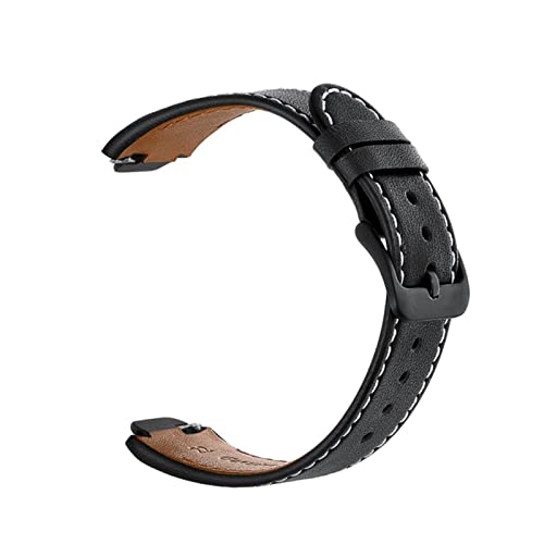 SUIYUAN Genuine Leather Watch Band Strap for ASUS for ZenWatch 3 for WI503Q (Band Color : Black)