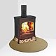 FLASLD Kamin Bodenplatte 100 x 100 cm Bodenblech Ascheblech Kaminbodenplatte Kaminplatte Schmutzblech Bodenschutz für Feuerstellen Ofenblech Funkenschutzplatte