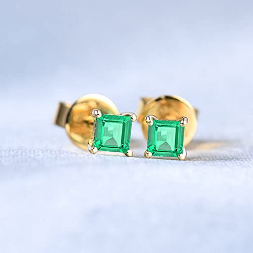 Boucles d'oreilles émeraude Asscher pour fiançailles et cadeaux d'exception - 4