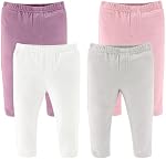 The Peanutshell Bébé filles Jeggings Ensemble de 4, Pantalons doux et stretchy, Leggings de fille, Vêtements pour bébés et pour tout-petits, multicolore