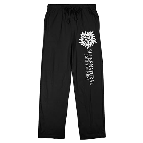 Bioworld Supernatural Title Logo Men's Black Sleep Pajama Pants