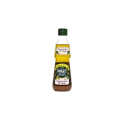 PUGET - Vinaigrette Légère Biphasée Vinaigre De Xérès Ail Basilic 330Ml - Lot De 4 - livraison offerte