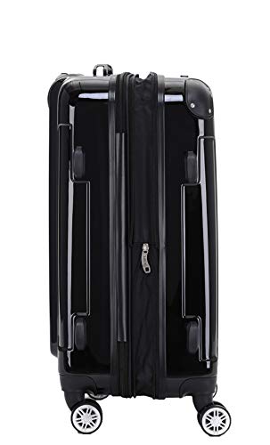 BEIBYE Zwillingsrollen 2048 Hartschale Trolley Koffer Reisekoffer in M-L-XL-Set in 15 Farben (Schwarz, XL) – Bild 4