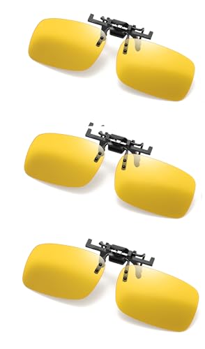 RuiJinGen Clip on Flip up Polarized Lens For Prescription Glasses UV Protection Sunglasses (Clear lenses not Polarized)